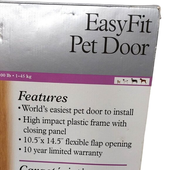 Petsafe EasyFit Pet Door Large  10.5"x15.4"  High Impact Plastic Frame  World’s - Picture 3 of 3